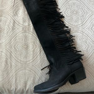 Stetson thigh-high cowboy boots